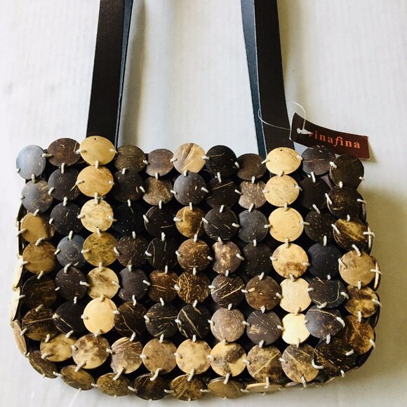 Hand-Crafted Coconut Shell Shoulder Bag - Picture 2 of 8
